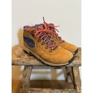 Timberland Mt. Maddsen Mid Waterproof Hiking Boots Wheat/Navy/Purple Women’s 6.5
